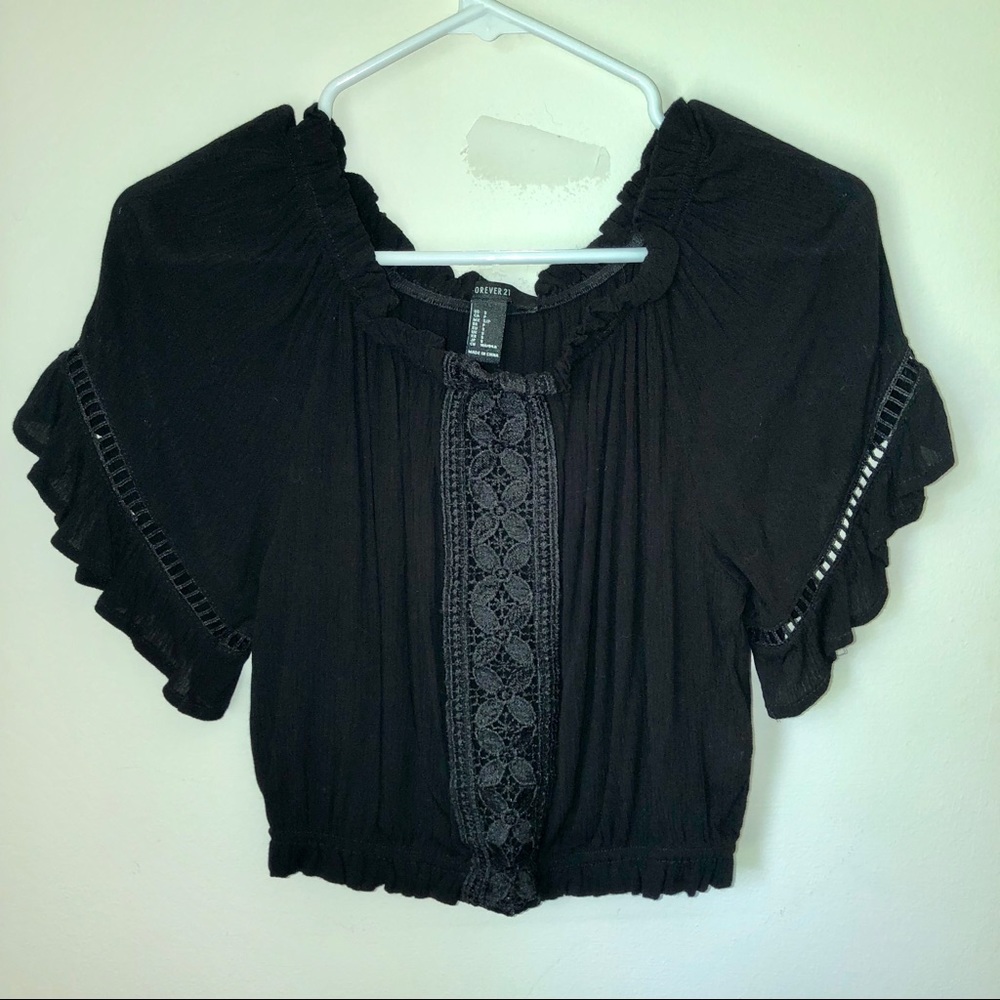 Black Off the Shoulder Blouse